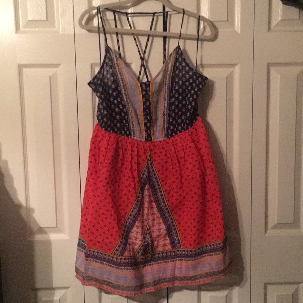 Floral dress with strappy back